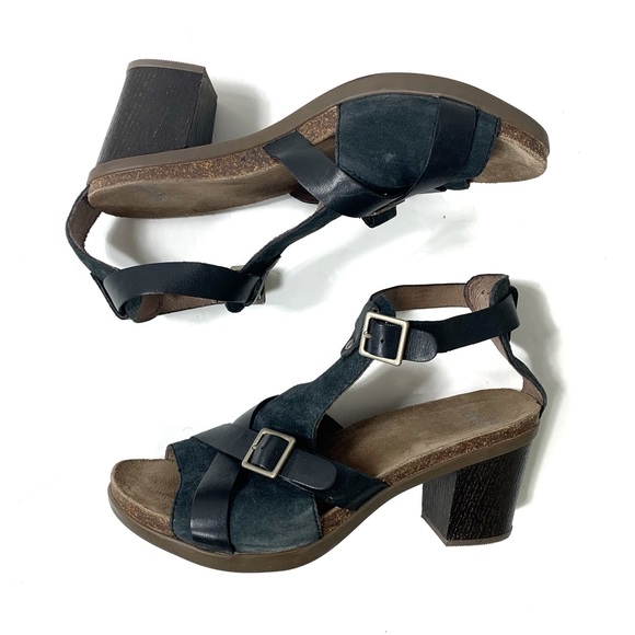 Dansko Shoes - Dansko Dominique Leather Strap Block Heels